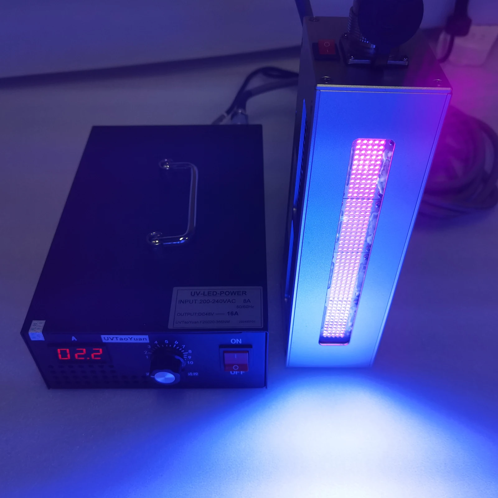 UV Led Curing Lamp 365nm UV Lamps 200*20 Area Air Cooled PCB Glue Curing UV Varnishing Machine