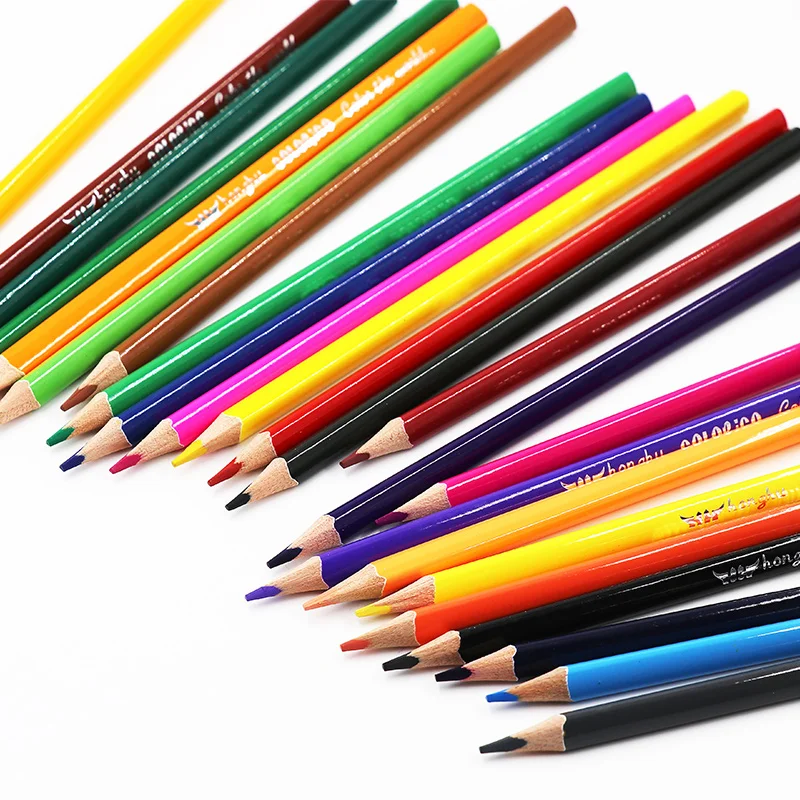 
HONGHU wooden color pencil set 6 12 18 24 colour pencil drawing Good Lead Packing School Packaging Office Color Printing Type 