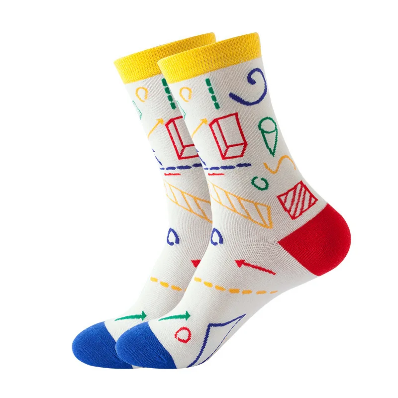 Professional Design Happy Custom Colorful Jacquard Sox Design Socks Funny Socks Happy Man Socks