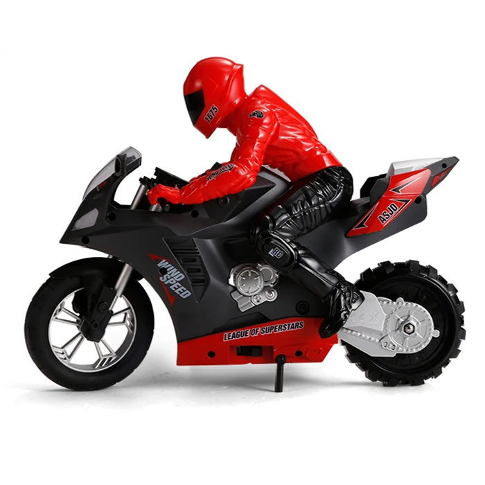 RC super long endurance beach track speed up 360 degrees in situ drift stunt show remote control motorcycle toy for kids