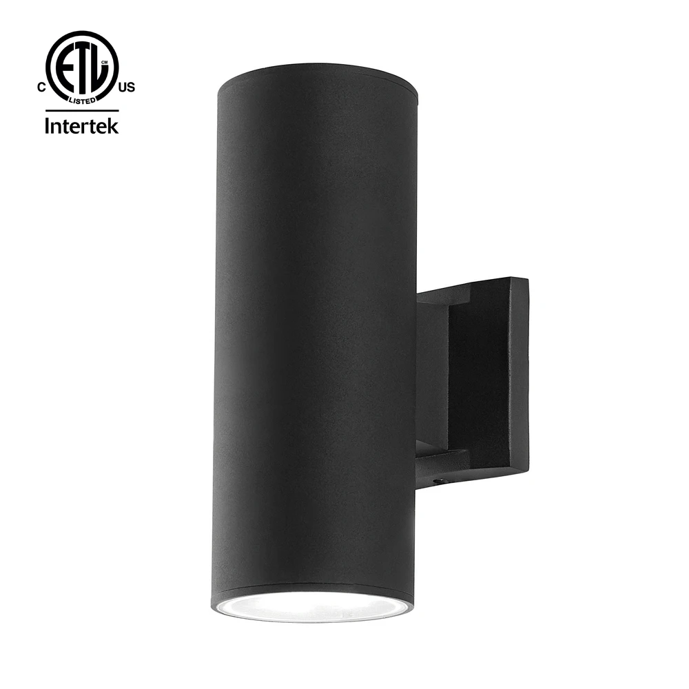 Outdoor Garden Balcony Wall Lamp Glass And Metal Lantern With Black Sconce Light LED  Wall Light Sign