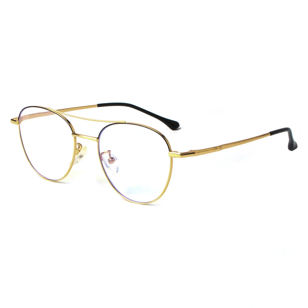 Ready Goods Glasses Optical Eyeglasses Metal Frames Unisex Oprical spectacle Double Bridge Frame Eyewear