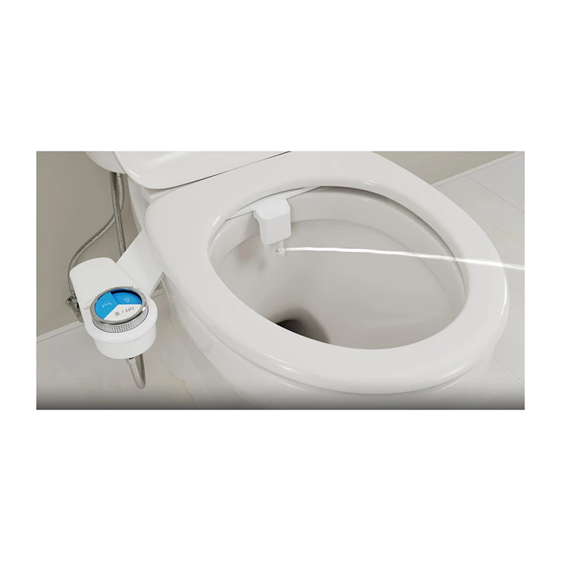 New Small Size Elegant Pressure Controls Button Self Clean Dual Nozzles Water Sprayer Non Electric Toilet Bidet Attachment