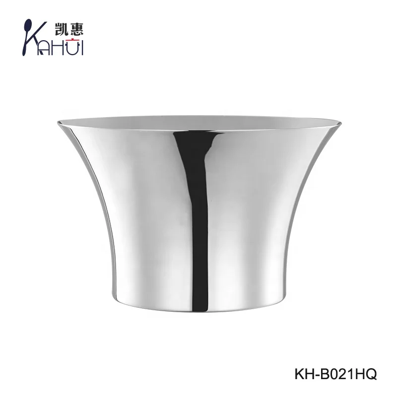 Hot-selling stainless steel buckets for champagne with handle for bar metal beer bucket ice bucket