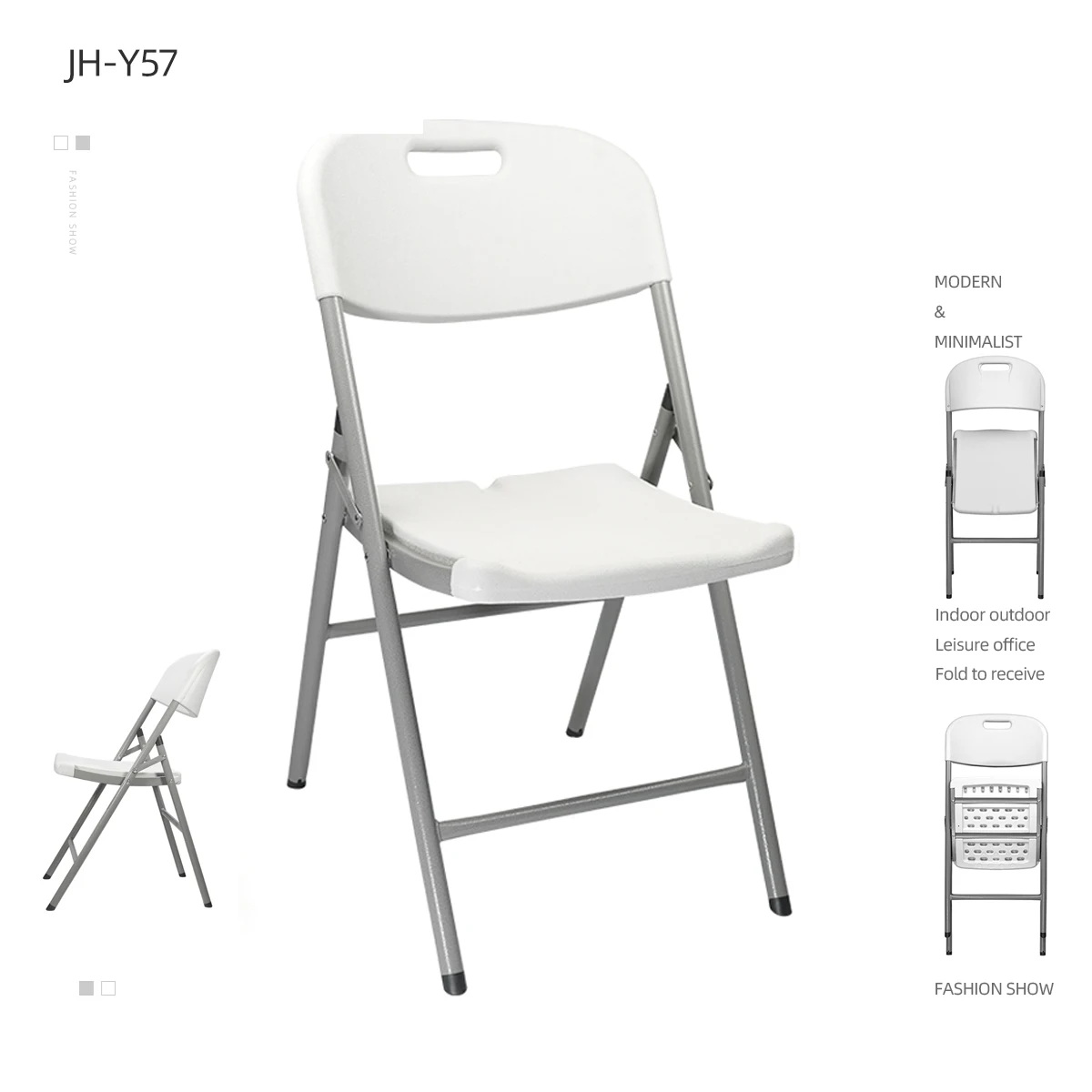 Packs of White Plastic Folding Chairs Indoor and Outdoor Events Banquet Folding Chairs