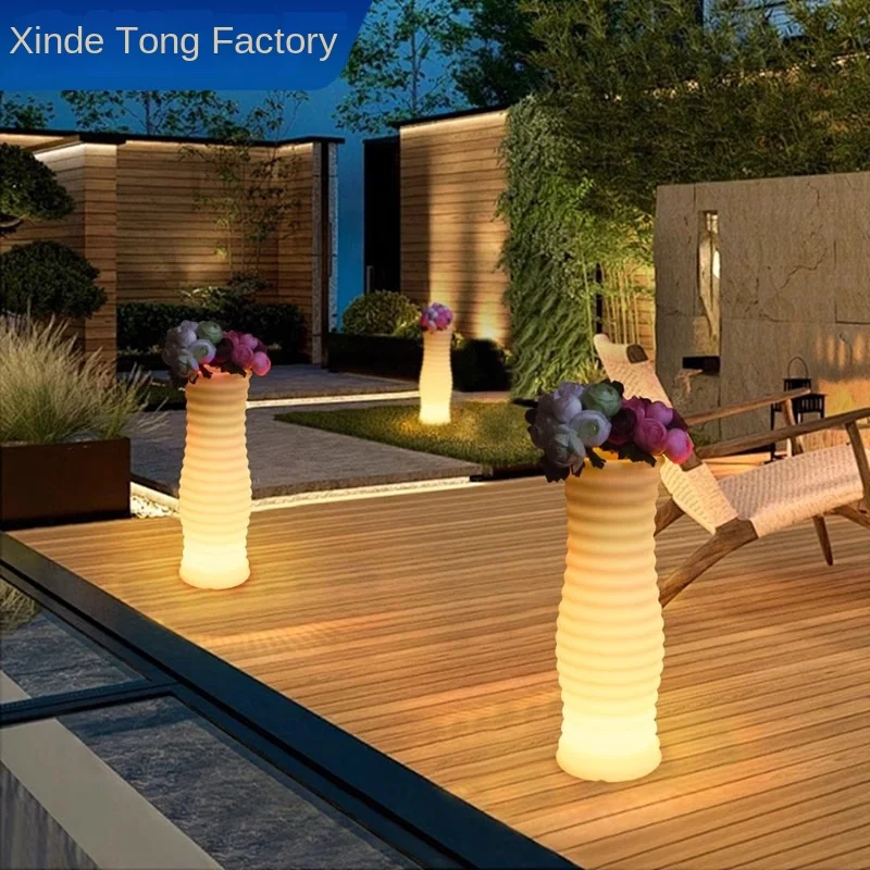 Гусеница, Северный, садовый, светлый пол, декоративные украшения, длинный цветочный горшок, Интернет-знаменитые горшечные пластиковые вазы для улицы