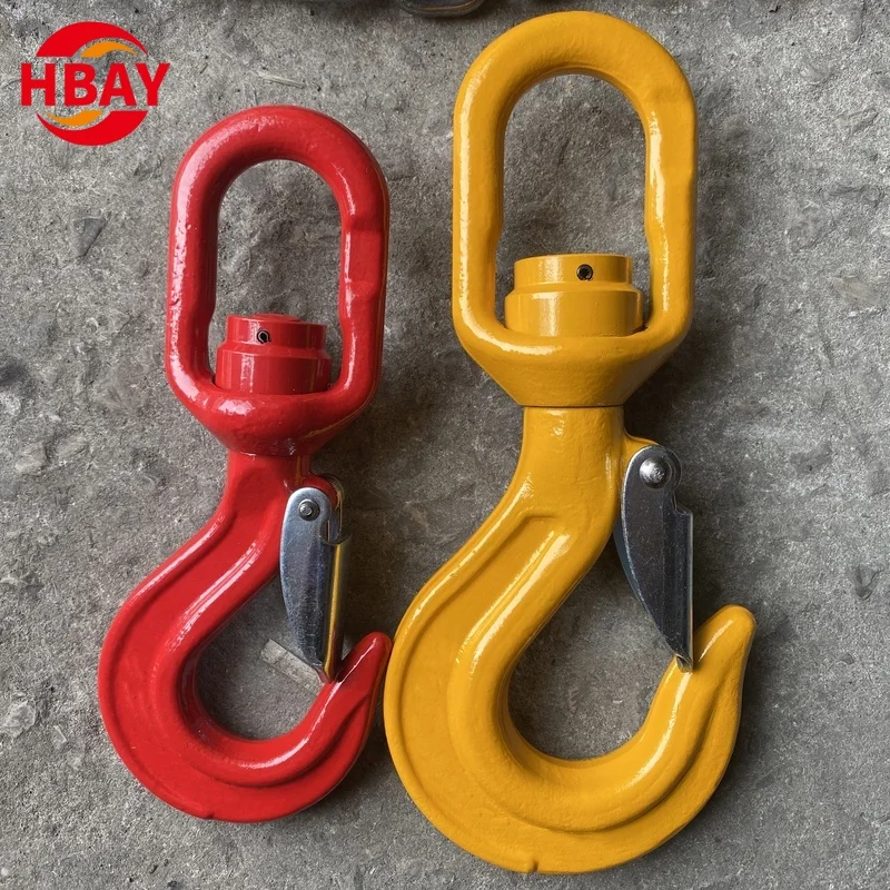 ANYUE Hot G80 Alloy Steel Lifting Hook 1-30t self-locking type safety hook use with chain sling Cargo Hook for Mining Galvanized