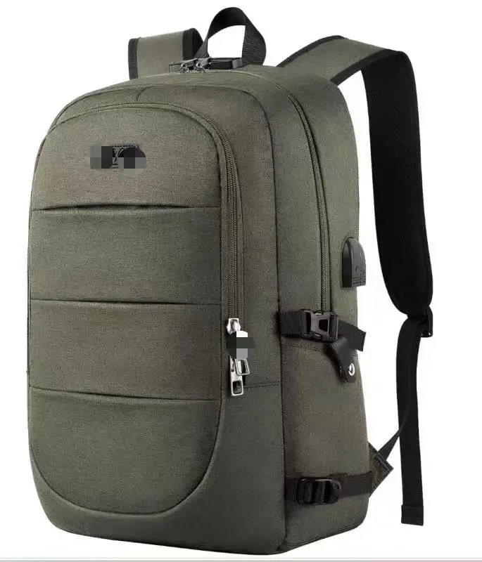 custom logo Business Travel Laptop Backpack with USB College School Computer Bag
