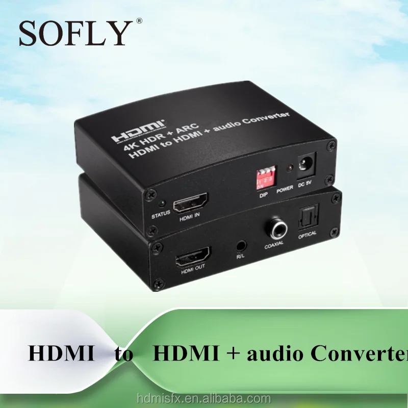 4K @ 60 Гц HDMI аудио сплиттер вытяжка, один вход HDMI, Один выход HDMI + оптический SPDIF цифровой и