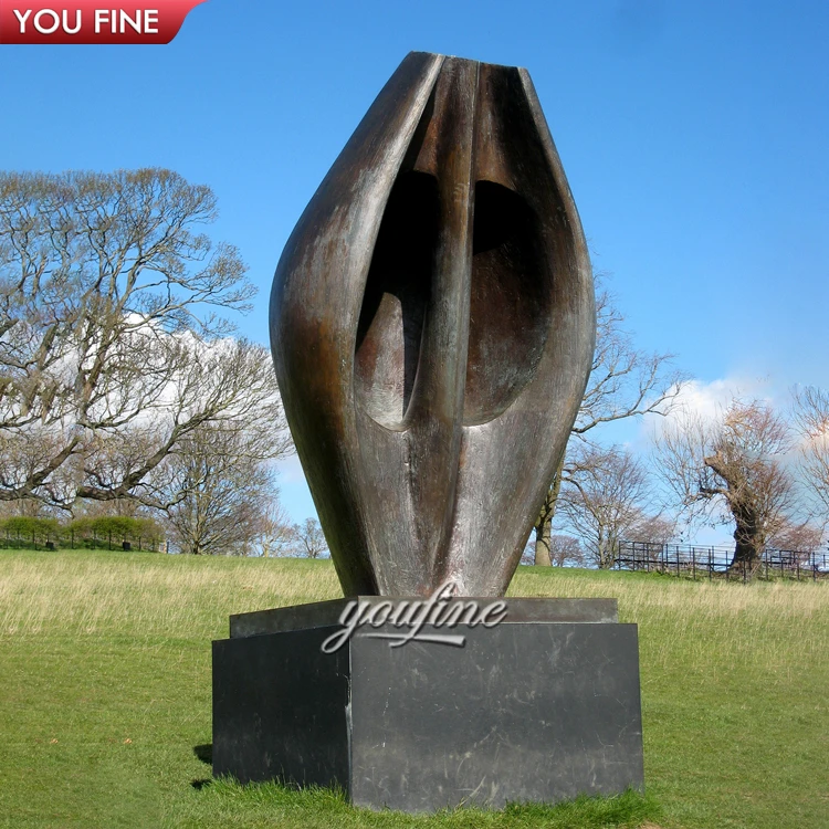 Современная Большая художественная садовая медная статуя Генри Мура абстрактная памятная бронзовая скульптура для