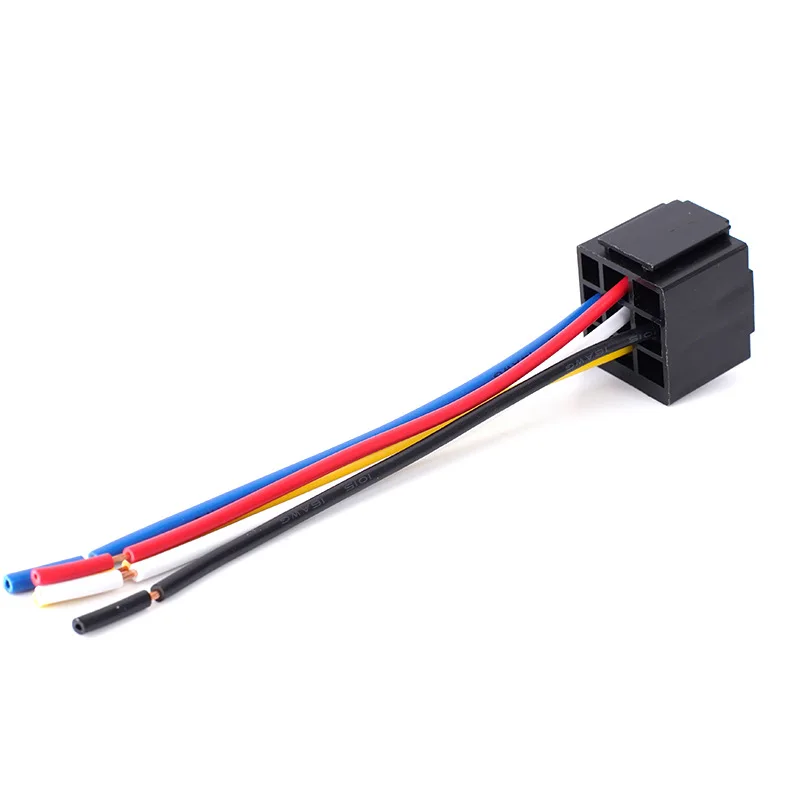 Musuha  5 Pin Automotive Relay Connector Socket Harness 12V 30/40A  High-quality Car Auto Relay Socket Plastic 5 Wire