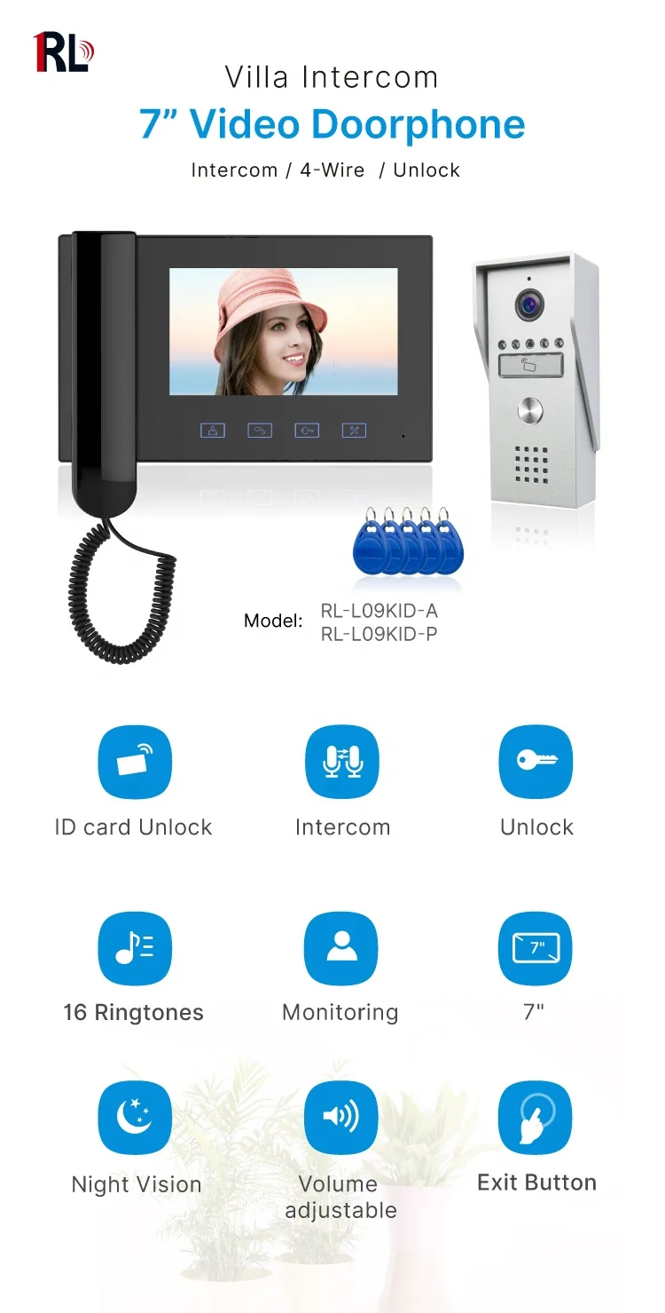 Smart waterproof hot selling video doorbell camera wired doorbell high quality video intercom video door phone