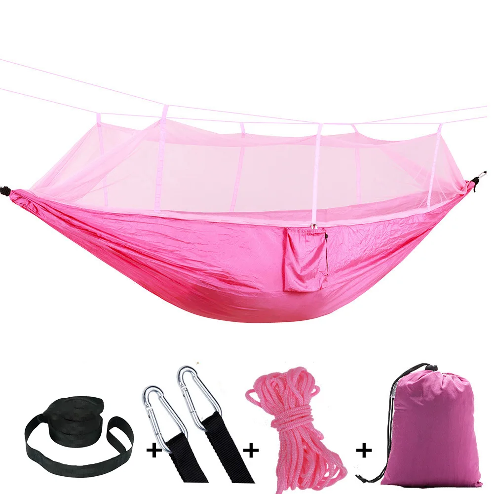 Outdoor Portable large camping 2 person Mosquito Net and Rain Fly Camping Backpacking Bug Hammocks