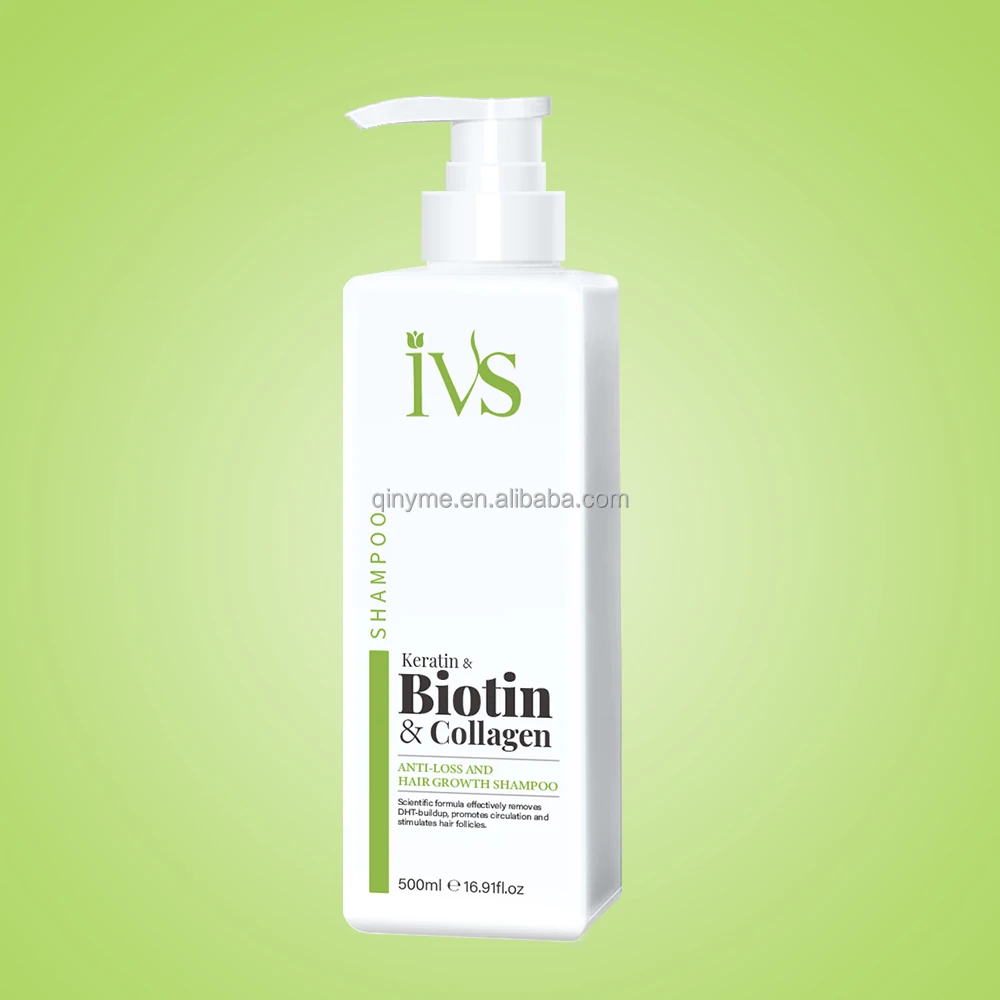 IVS OEM Private Label Organic Biotin Shampoo And Conditioner Set Natural Collagen Sulfate Free Shampoo For Men And Women