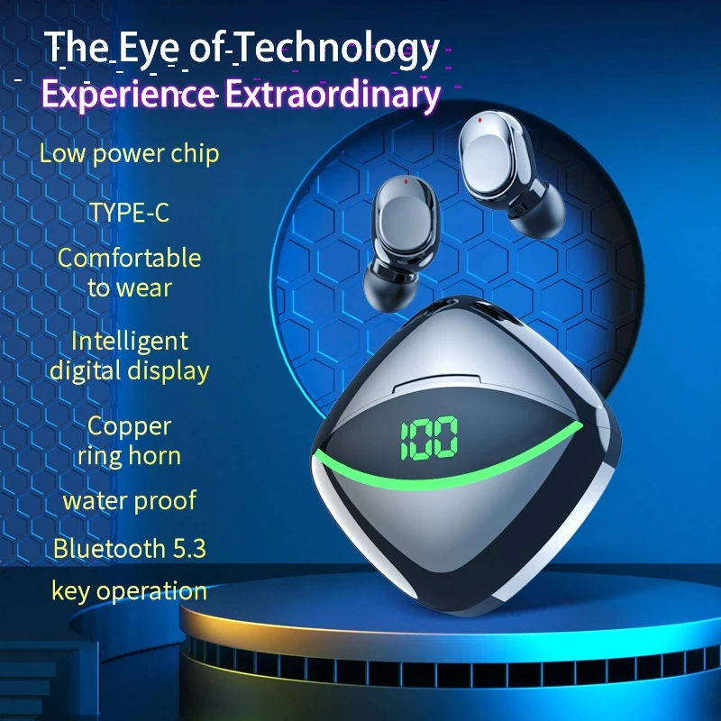 Tws Y-one Auriculares Wireless Earphones Breathing Light Waterproof Voice Assistant Earbuds In-ear bluetooths Headphones