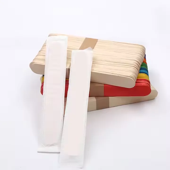 High Quality Colorful Disposable Wooden Popsicle Sticks Ice-cream Sticks DIY Craft Stick