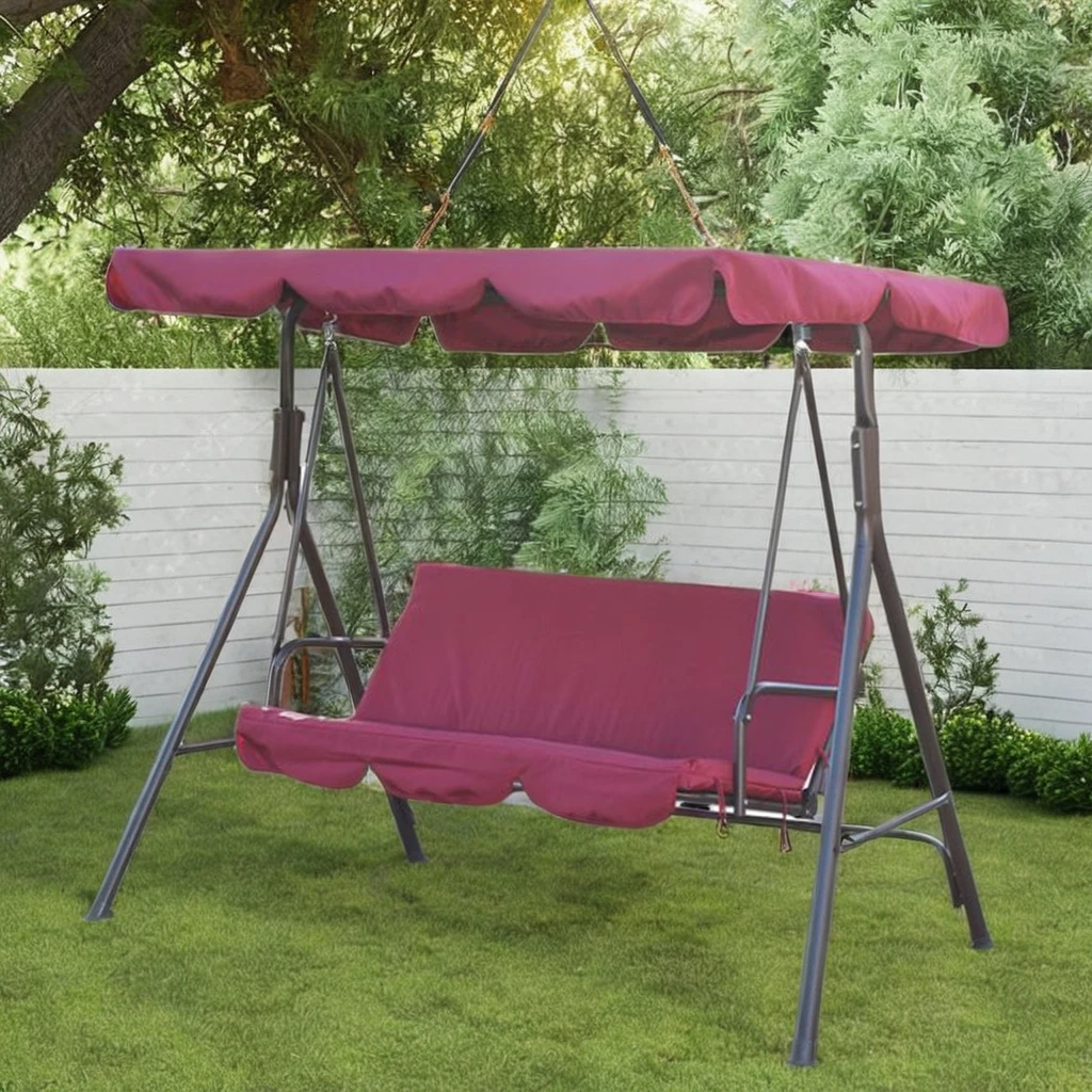 3-Person Swing Canopy Hammock Steel