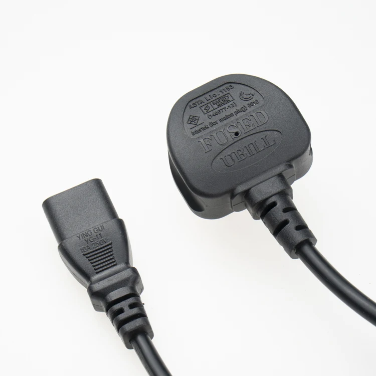 UK шнур питания для ноутбука Power кордовый кабель C19 C13 3 Pin