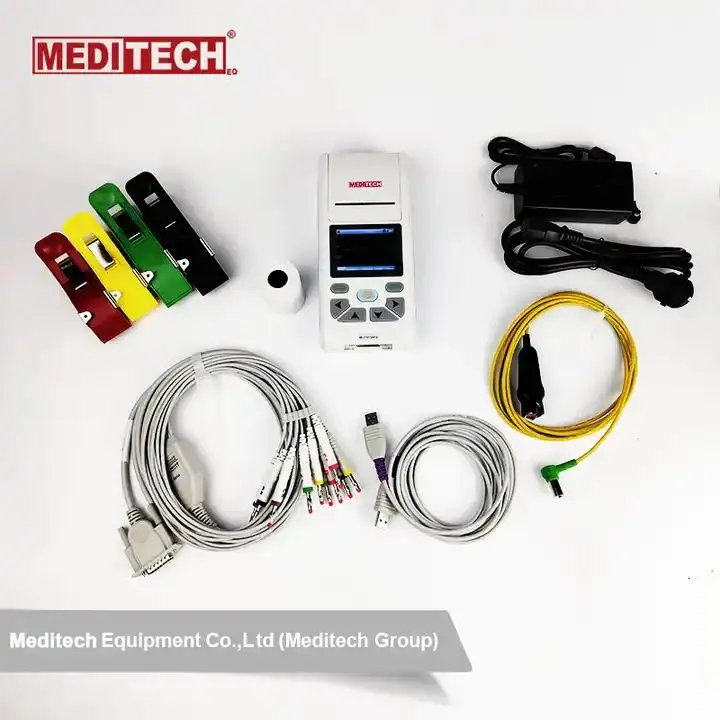 CE Approved Medical Equipment Small Size Touch Screen PC ECG Software for Data Transfer 3 Channels Display