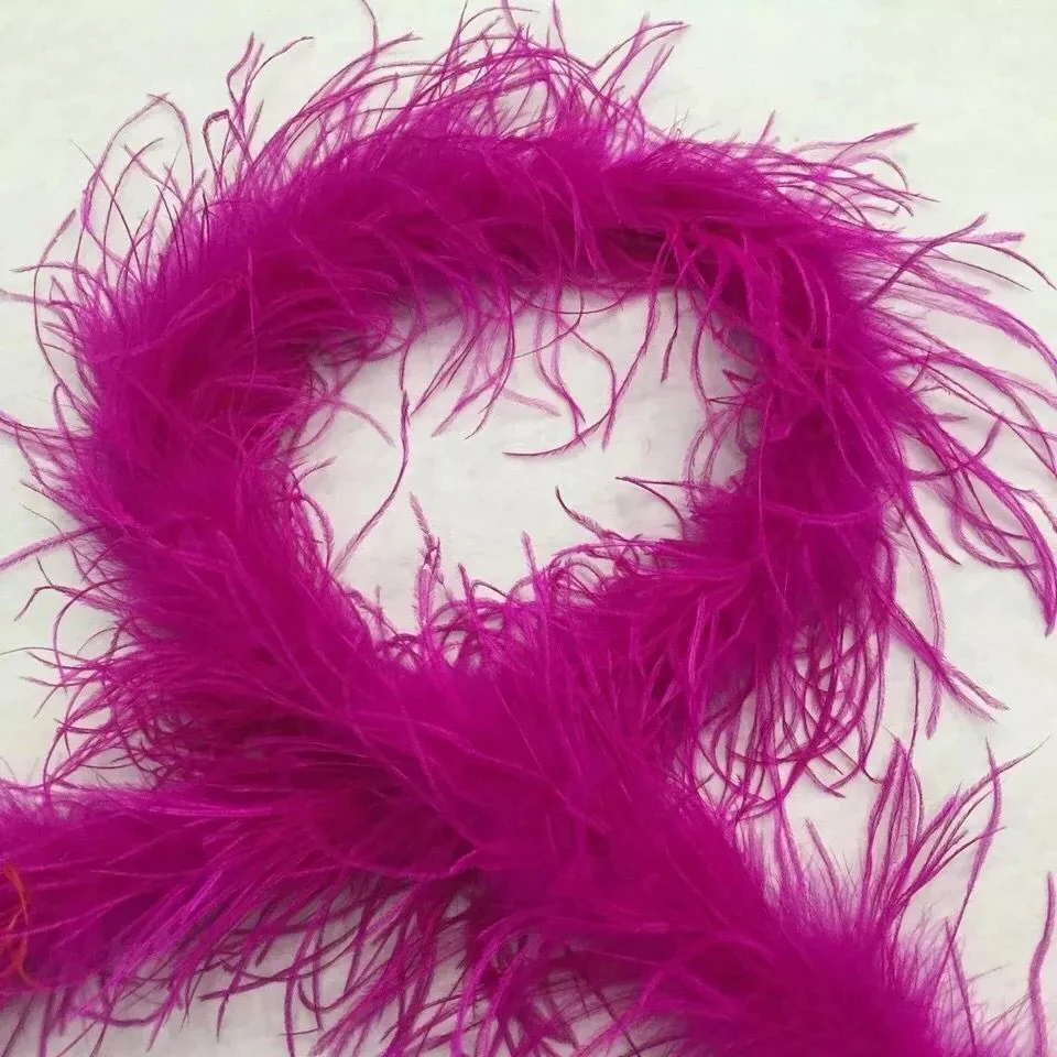 Direct Manufacturer Beautiful 6 Ply Ostrich Feather Boa For Lady Boutique Ostrich Feather Boa