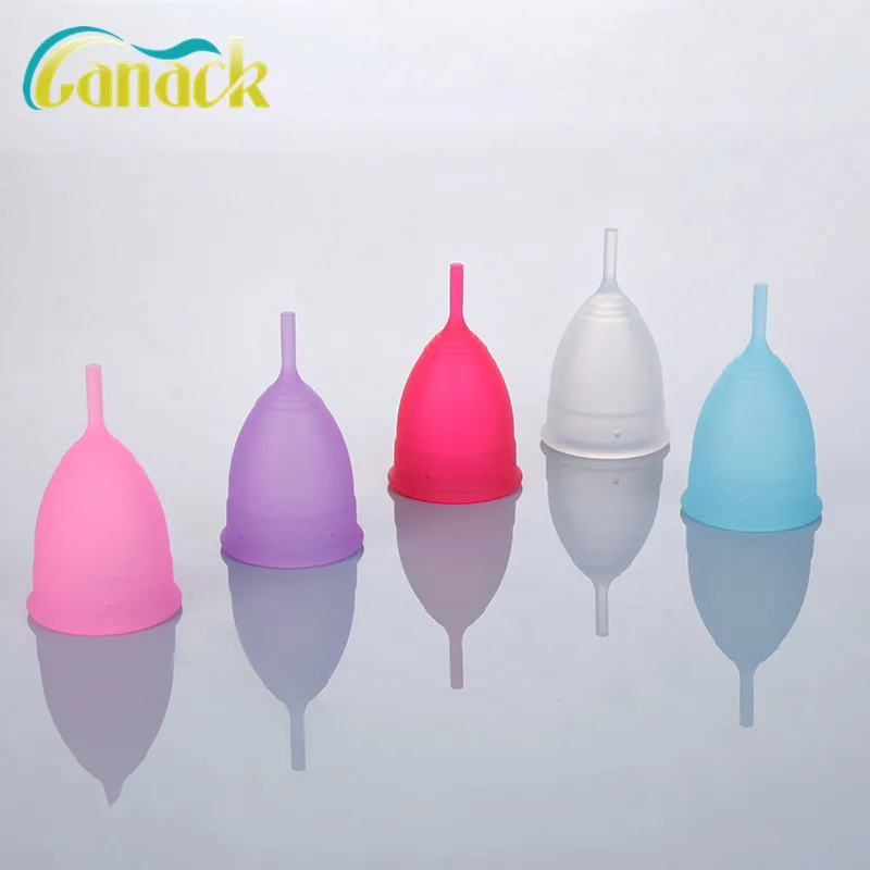 
Wholesale S L Medical Grade 100% Liquid Silicone Transparent Clear Menstrual Cup 