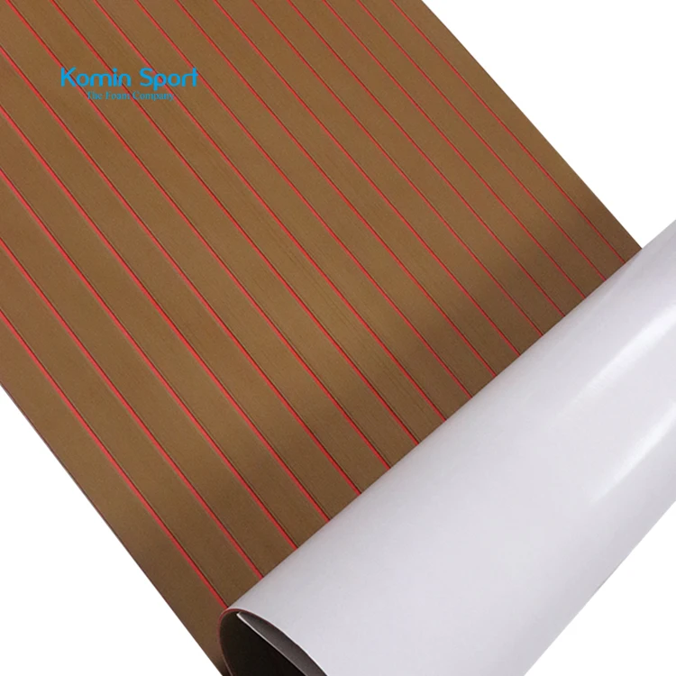 Non slip eva synthetic teak decking floor customizes eva foam deck