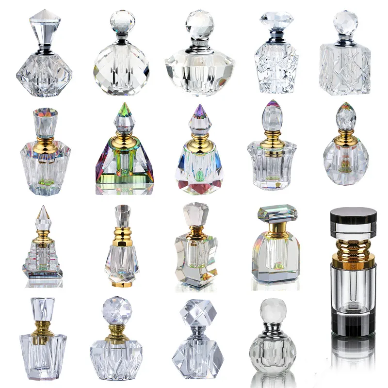 Wholesale 3ml Mini Refillable Convenient Home Decoration Vintage Crystal Oil Perfume Bottle