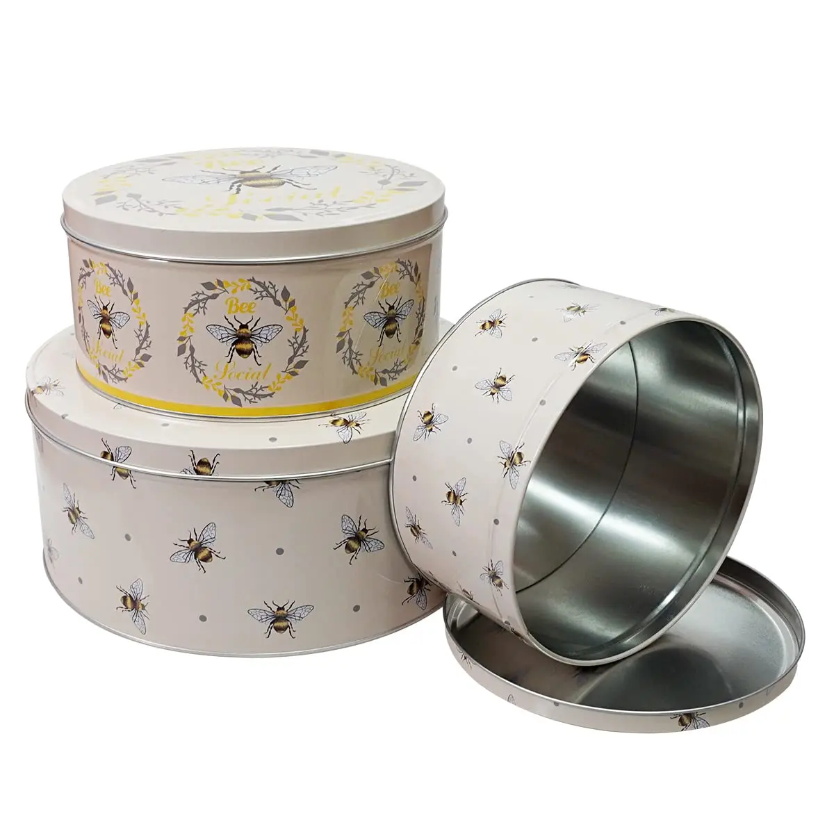 High Quality Custom Cookie Tins Round Metal Can For Cookies Storage Christmas Tin Box For Gift Candy Cookie Tin Box Package