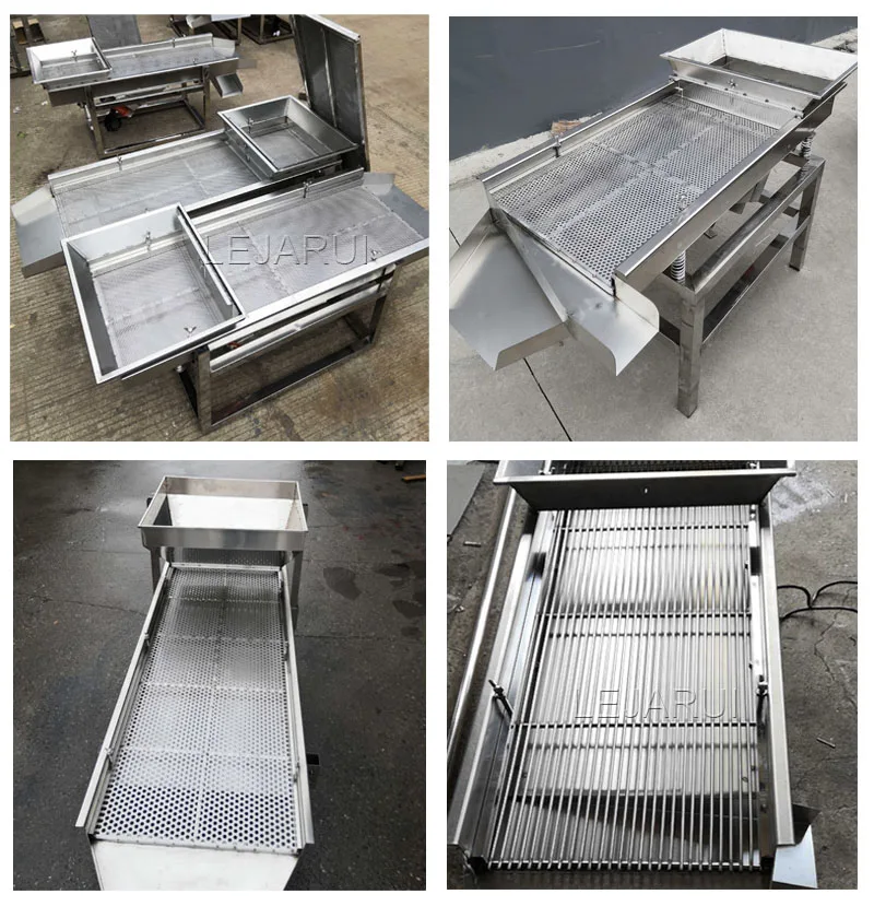 Mesh Food Vibrating Sieve Machine Shake Deck Screener Impurities Remover Large Granular Material Screening Maker