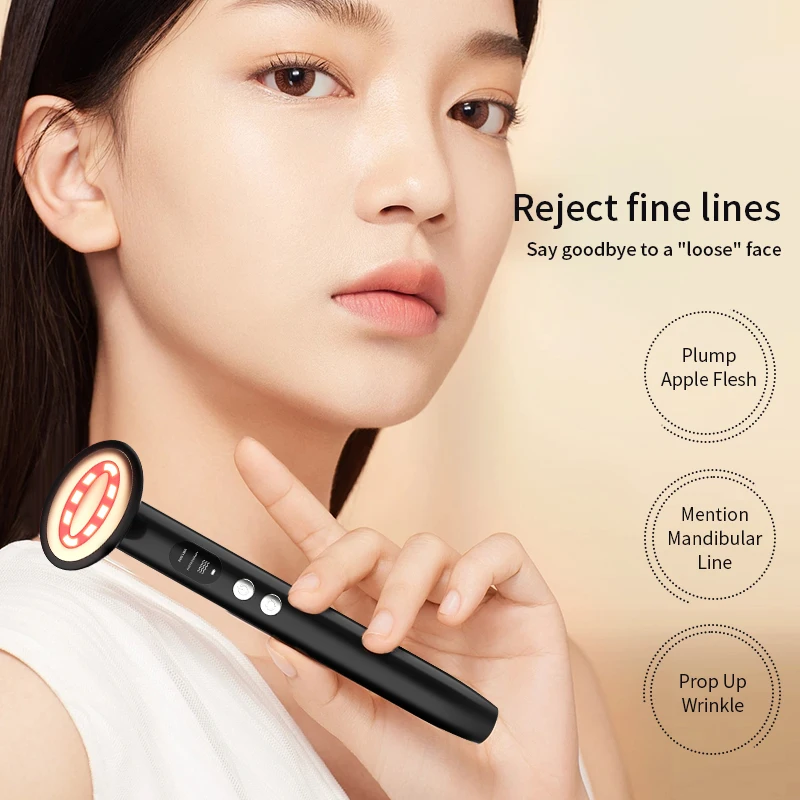 New Design EMS Micro Current Eye Wand Skin Tightening 9 Colors Light Therapy Device Eliminating Wrinkles Eye Beauty Machine