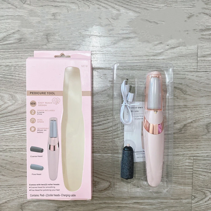 Rechargeable pedicure machine pink electric foot callus remover electric foot grinder callus remover foot file hard skin remover