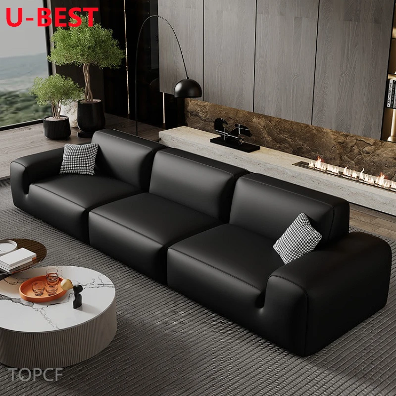U-Best Modern Living Room Fabrics Sectional Floor Sofa Set Furniture Piedmont Module Combination Square Leather Sofa