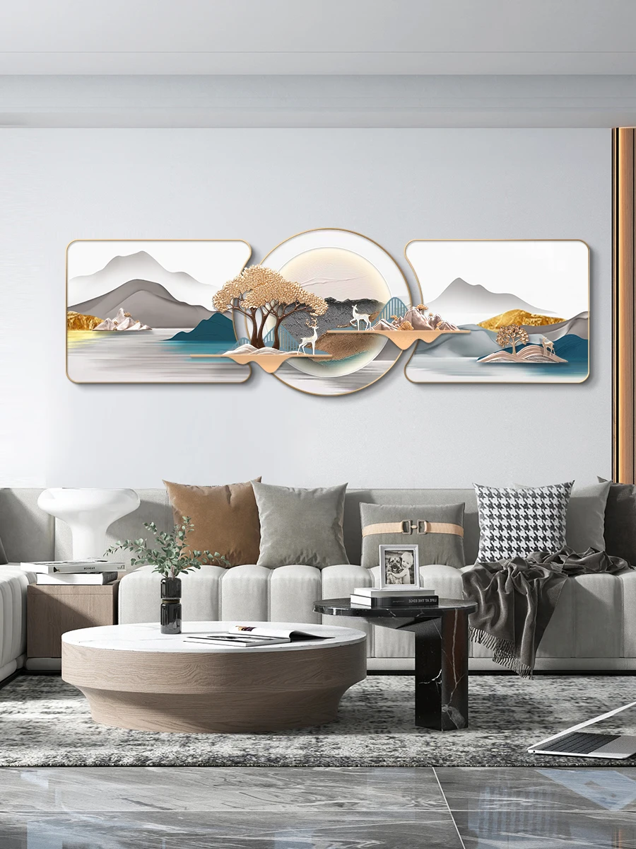 Top selling landscape metal wall art newest mountain metal decoration for home wall decor