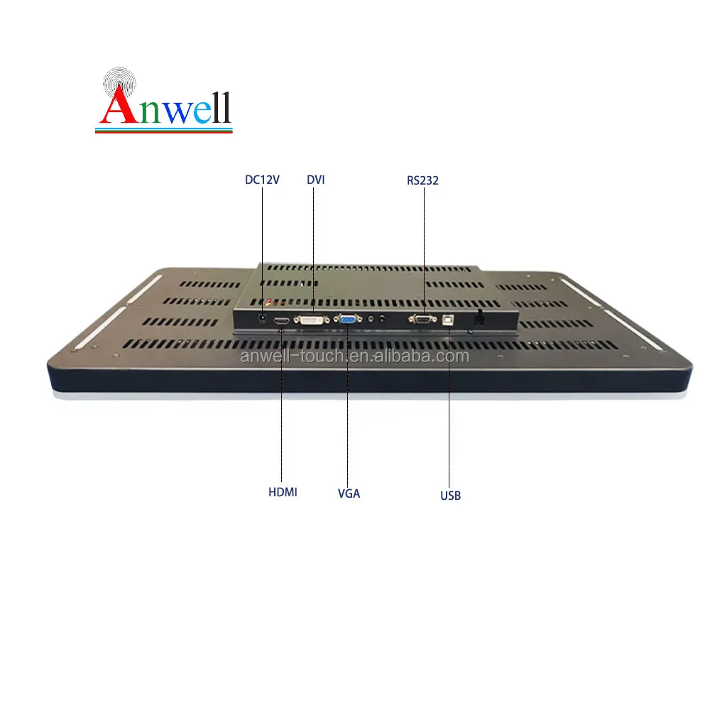 Open Frame PCAP Capacitive touchscreen monitor horizontal/Vertical games 3M/ELO microtouch protocol LED side light bar