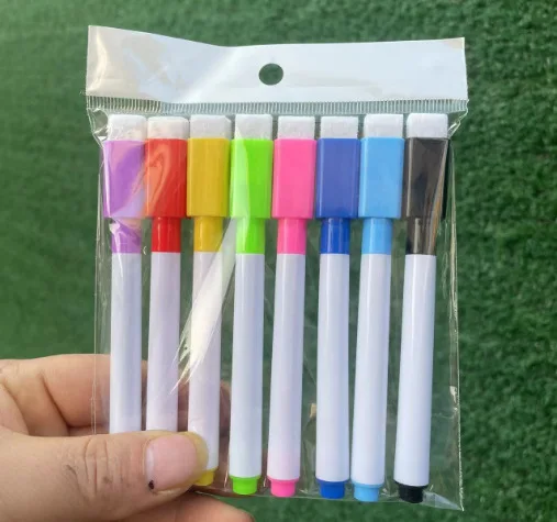 Dry Erase Marker Muti-color dry erase white board marker pen set with or without magnet with eraser for white board