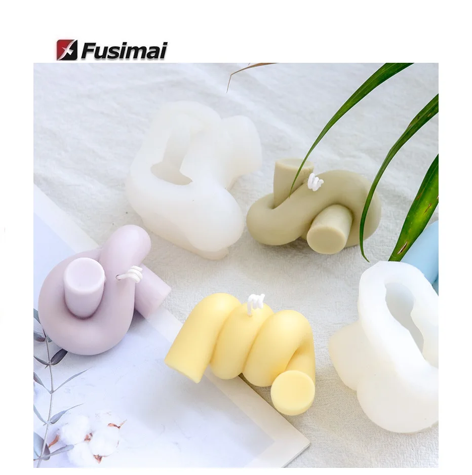 Fusimai Diy Плетеный Твист Маленькая группа ароматизированные силиконовые формы для выпечки шоколада печенье Лед Куб Веревка Узел