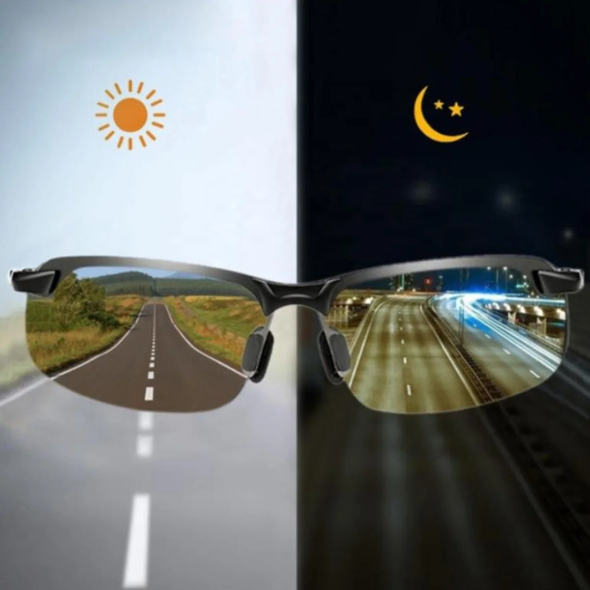 Fashion photochromic glasses outdoor polarized sports sunglass men driving transition lens sunglasses  for cycling