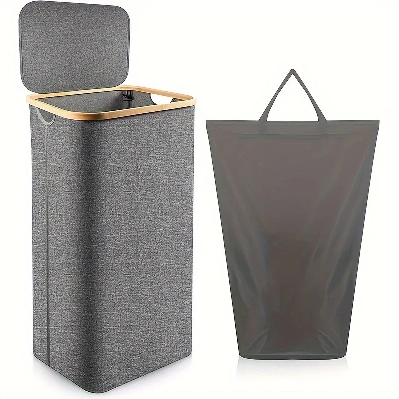 Large Capacity Laundry Bags Baskets with handles Folding Design with lid Resistant Foldable Bag Laundry Basket Storage hamper