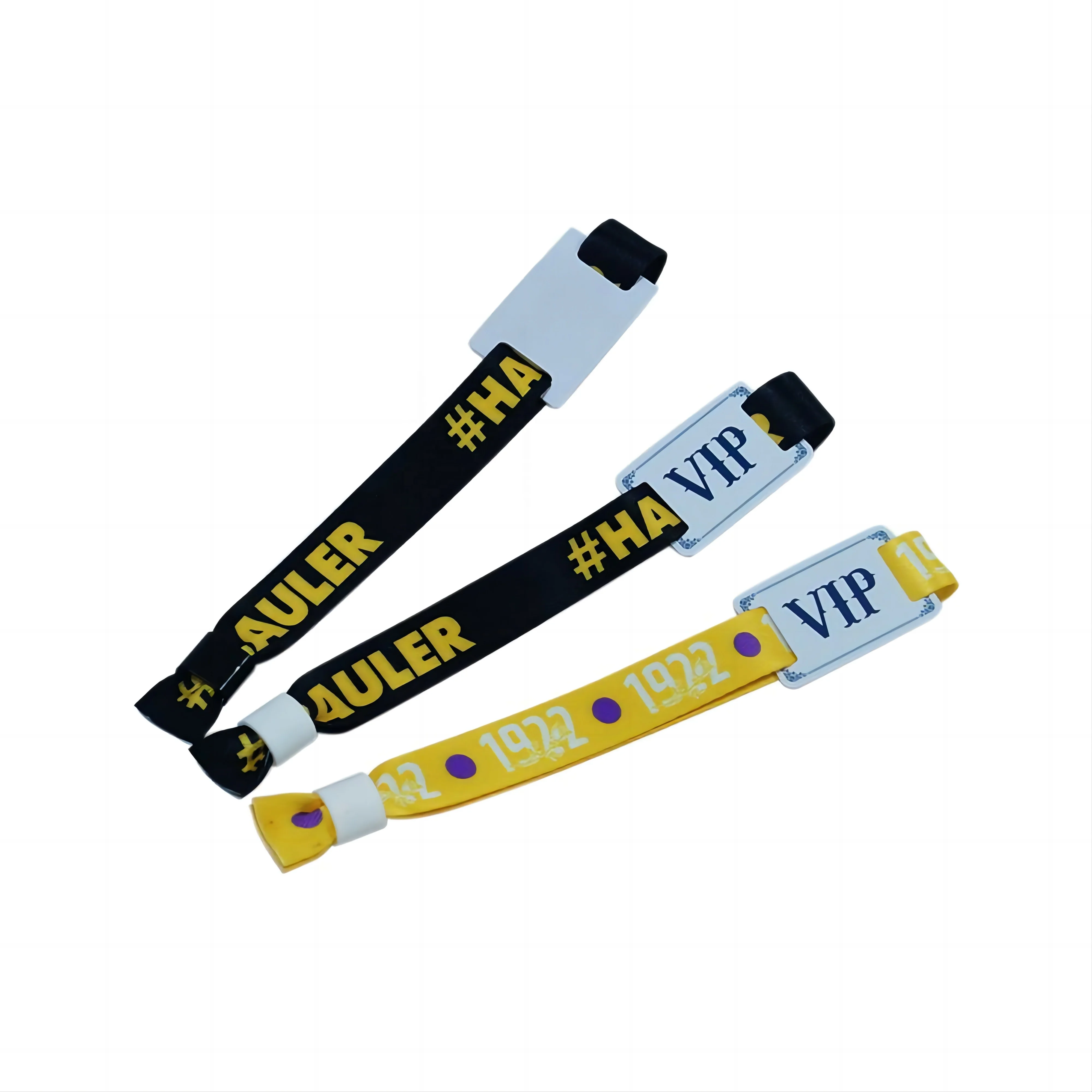 13.56mhz Custom Fabric Wristband Bracelets RFID Woven Fabric Wristband for music festival