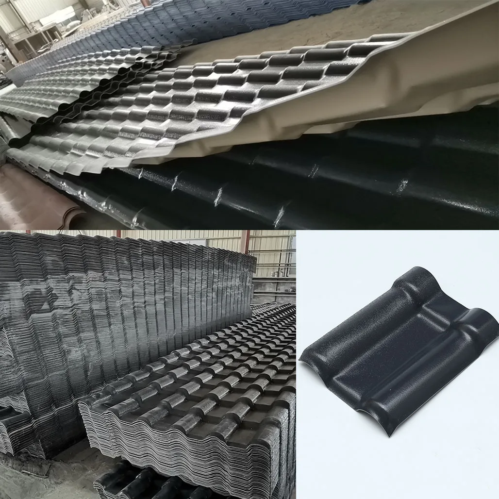 Corrugated Shape Thermal PVC Resin Roof Tile Light Weight Asa Resin Tile With Color Lasting