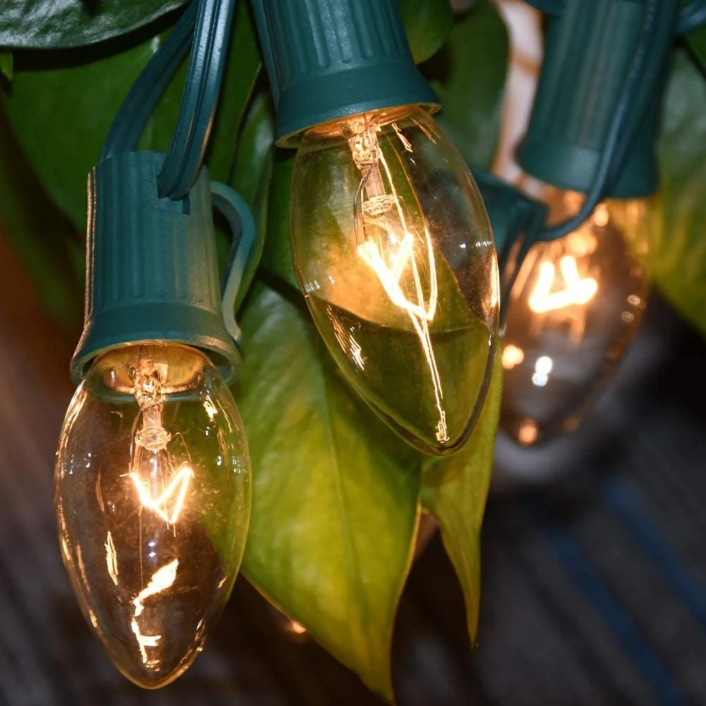 Outdoor Use Decorative C Type Light Stringer 25L Christmas String Light for Festive Outdoor Decorations