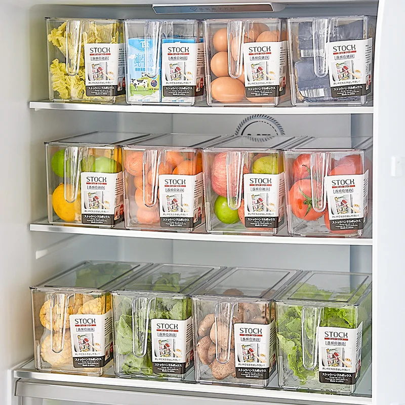 Pantry Food Containers Storage Transparent Preserving Refrigerator Organizer Bin Clear Kitchen Container Box