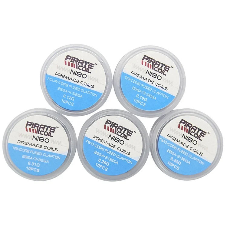 
Factory produce OEM prebuilt nichrome coil vape 3 core clapton coil wire single coil vaper 10pcs/box 