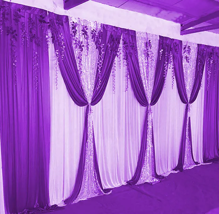 Background sheer curtain new wedding props Chinese wedding purdah Valance curtain wedding stage decoration scene layout