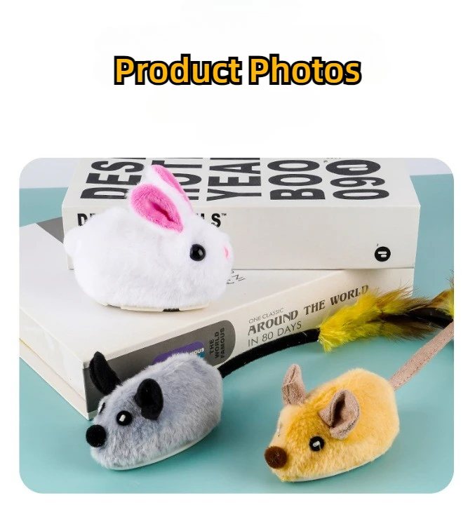 Automatic Moving Mouse Cat Toy Fun Plush Cat Interactive Toy Touch Sensitive Kitten Cat Electric Catching Mouse Toy