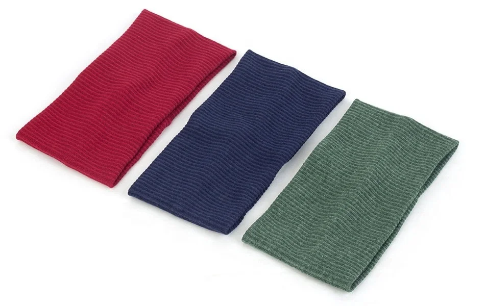 
KENSHELLEY Amazon Wholesale Fashion Hair Accessories Outdoor Winter Headband Elastic Flat Knit Rib Band Wool Knitted Headband 