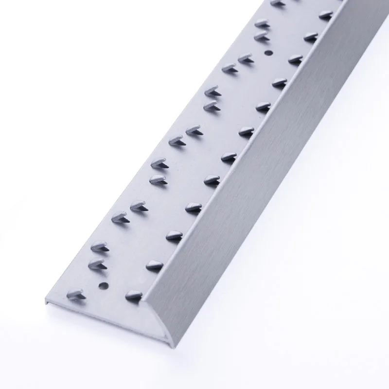 Foshan FSF Machine Pour Metal Threshold Silver Edge Tile Naplock Aluminum Round Oval Bar Carpet To Tile Trim