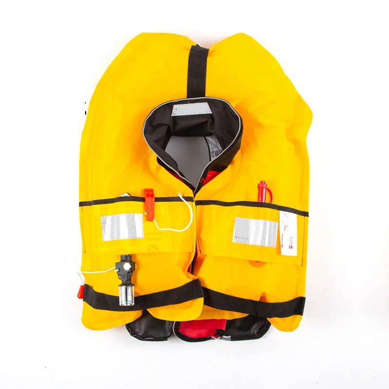Взрослая Автоматическая надувные спасательные жилеты oem Морских женское оранжевое спасатель жилет для продажи CQIF-IV-150N