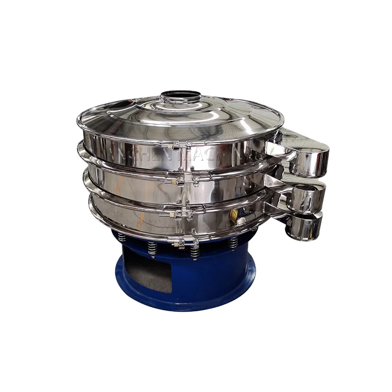 Jaggery Powder Sieving Machine 304 Vibrating Screen Dry Sifter Machine Pollen Extractor Rotary Sieve