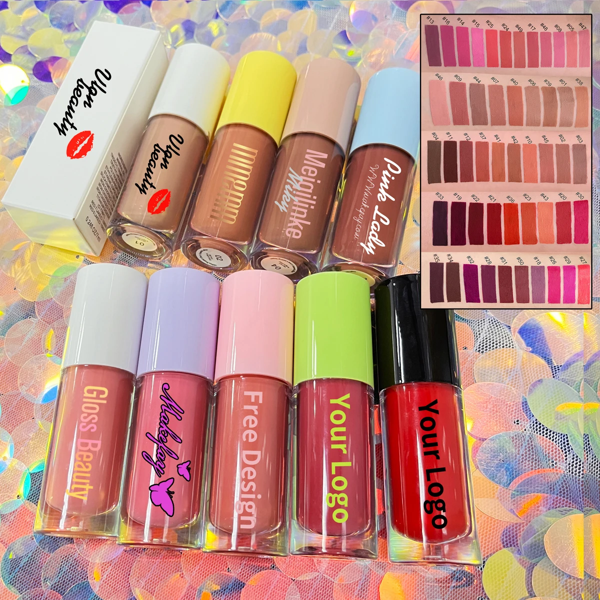 top manufacturers hot selling top manufacturers long lasting logo vegan private label red new makeup lip gloss